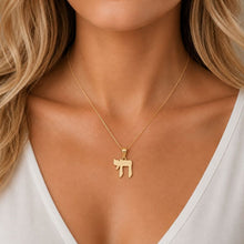 chai pendant on woman
