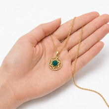 gold star of david eilat stone pendant 