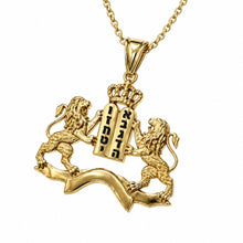 Gold Jewish pendant with chain luxury product shot white background