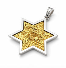 Gold jerusalem star of David  pendant 