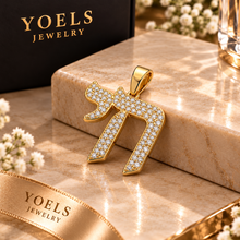 diamond chai pendant in jewelry gift box