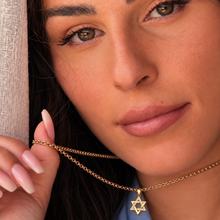 14K Gold Star of David Diamonds Pendant | Handmade in Israel