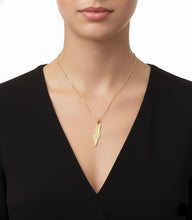 14k Gold Map of Israel Pendant 