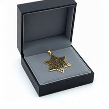 Shema Israel Star of David gold pendant in luxury gift box Yoels Jewelry