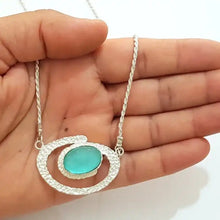 925 Silver Roman Glass Pendant Necklace of Israel Jewelry