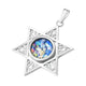 925 silver Star of David Roman Glass pendant Necklace