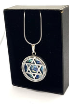 925 Sterling Silver Judaica, Ancient Roman Glass Star of David Pendant , Magen David Israel Jewelry