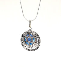 925 Sterling Silver Roman Glass Magen David ,Star of David Pendant, Israel Jewelry,Roman Glass Pendant