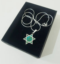 Silver Eilat Stone Star of David Unisex Pendant