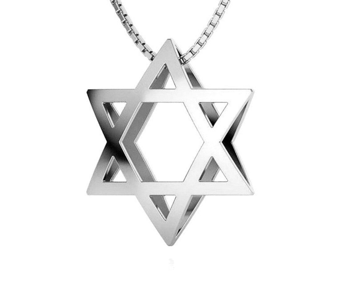 14k Gold Star of David Pendant