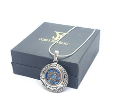 925 Sterling Silver Roman Glass Magen David ,Star of David Pendant, Israel Jewelry,Roman Glass Pendant