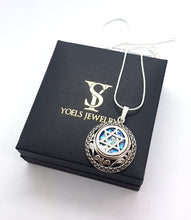 925 Sterling Silver Roman Glass Magen David ,Star of David Pendant, Israel Jewelry,Roman Glass Pendant