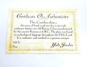 925 Sterling Silver Roman Glass Magen David ,Star of David Pendant, Israel Jewelry,Roman Glass Pendant