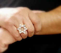 925 silver star of david ring 