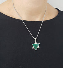 925 Silver Eilat Stone Star of David Pendant