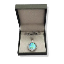 925 Silver Filigree Ancient Roman Glass Pendant Necklace