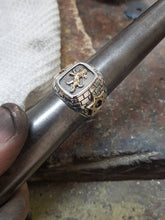 925 Silver Gold Lion Ring ,Star of David Ring ,Jewish Men's Ring,Lion of Judah Ring,Western Wall Jerusalem Ring,Lion Ring