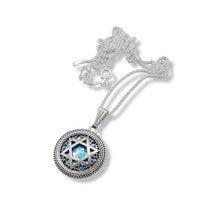 roman glass pendant with chain 