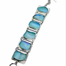 925 Silver One of A kind  Ancient Roman  Glass Bracelet