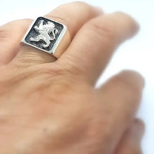 925 Sterling Silver Lion of Judah Ring for Men