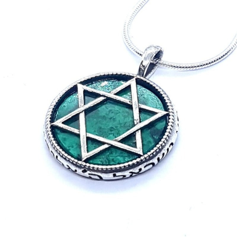 Eilat stone star of David Pendant