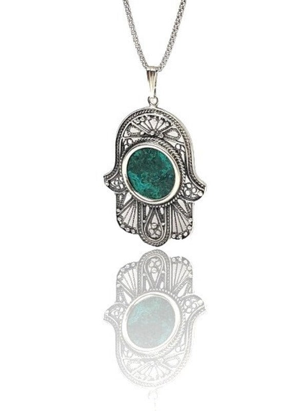 Eilat Stone Hamsa pendant