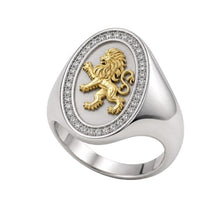 gold Lion of Judah Ring Handmade in Israel background
