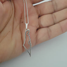 14k Gold Map of Israel Star of David Pendant set with Diamonds,Gold Israel Pendant,Gold Jewish Pendant, Israel Jewelry