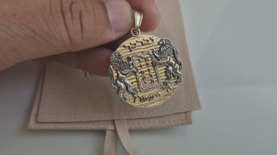 Lion of Judah Pendant 9K Gold with Diamonds – Ten Commandments & Priestly Blessing Hebrew Necklace | Yoel’s Jewelry Israel (Copy)