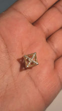 14k Gold Merkaba Star of David Pendant Set with Sparkling Diamonds