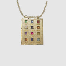 14k Solid Gold hoshen pendant for men