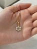 Gold and Silver Star of David Pendant 