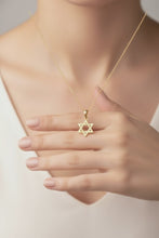 14k Gold Star of David Tiny Pendant