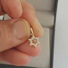 14K Gold Star of David Pendant, Diamond Star of David Pendant, Magen David Necklace, and Jewish Gold Necklace.