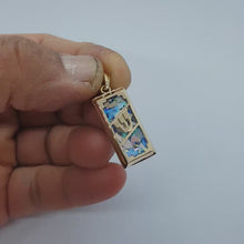 14k Gold Roman Glass Mezuzah Pendant ,Jewish Pendant,Mezuzah Necklace