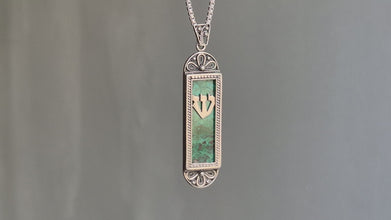 925 Sterling Silver Mezuzah Pendant with Eilat Stone – Handmade Judaica Jewelry from Israel