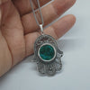 925 silver filigree eilat stone pendant