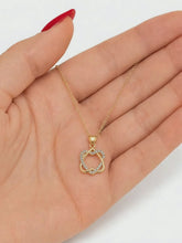 14k Gold Star of David  Heart  Pendant 45 cm chain