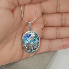 925 Silver Roman Glass Jerusalem Pendant Necklace