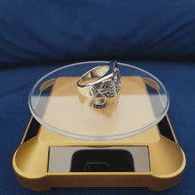 925 Silver Ten Commandments Lion of Judah Ring