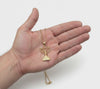 14K gold menorah pendant 