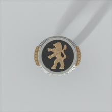 14K Gold Menorah Lion of Judah Ring