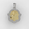 14K gold hamsa pendant 