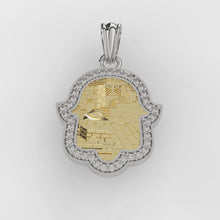 14K gold hamsa pendant 