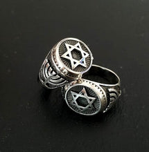 925 silver star of david ring 
