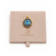 14K Gold Roman Glass Star of David Pendant Gift Ready Jewelry