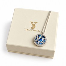 roman glass star of david on box