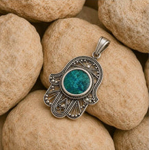 Eilat stone jewelry hamsa pendant