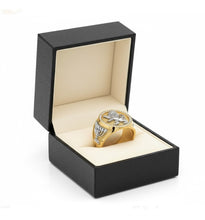 14k Gold Lion of Judah Ring for Men with Menorahs and Diamonds Made in Israel