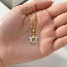 Small Star of David Pendant on Woman Hand